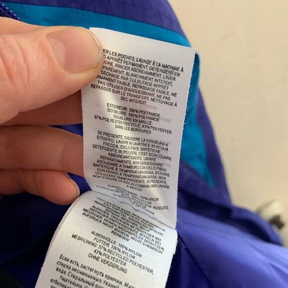 Columbia womens blue two toned jacket coat windbreaker w Omni shield in Sz s - Picture 13 of 13